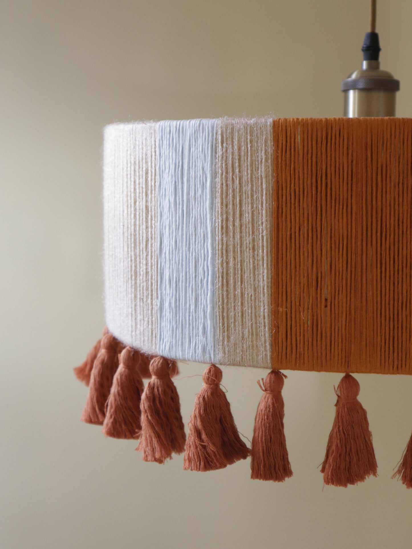 Woven Drum Chandelier | With Tassel