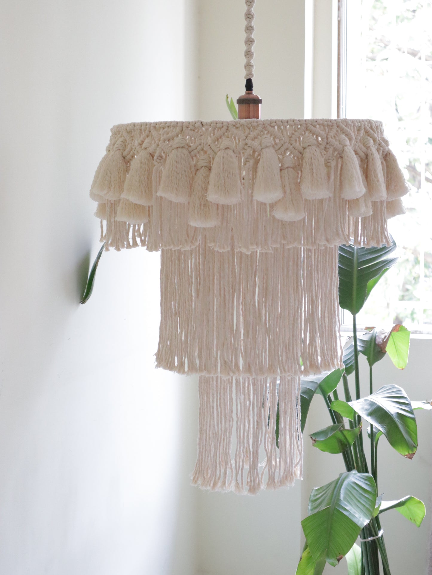 Boho Macrame Fringe Chandelier | ASRA | Extra Large