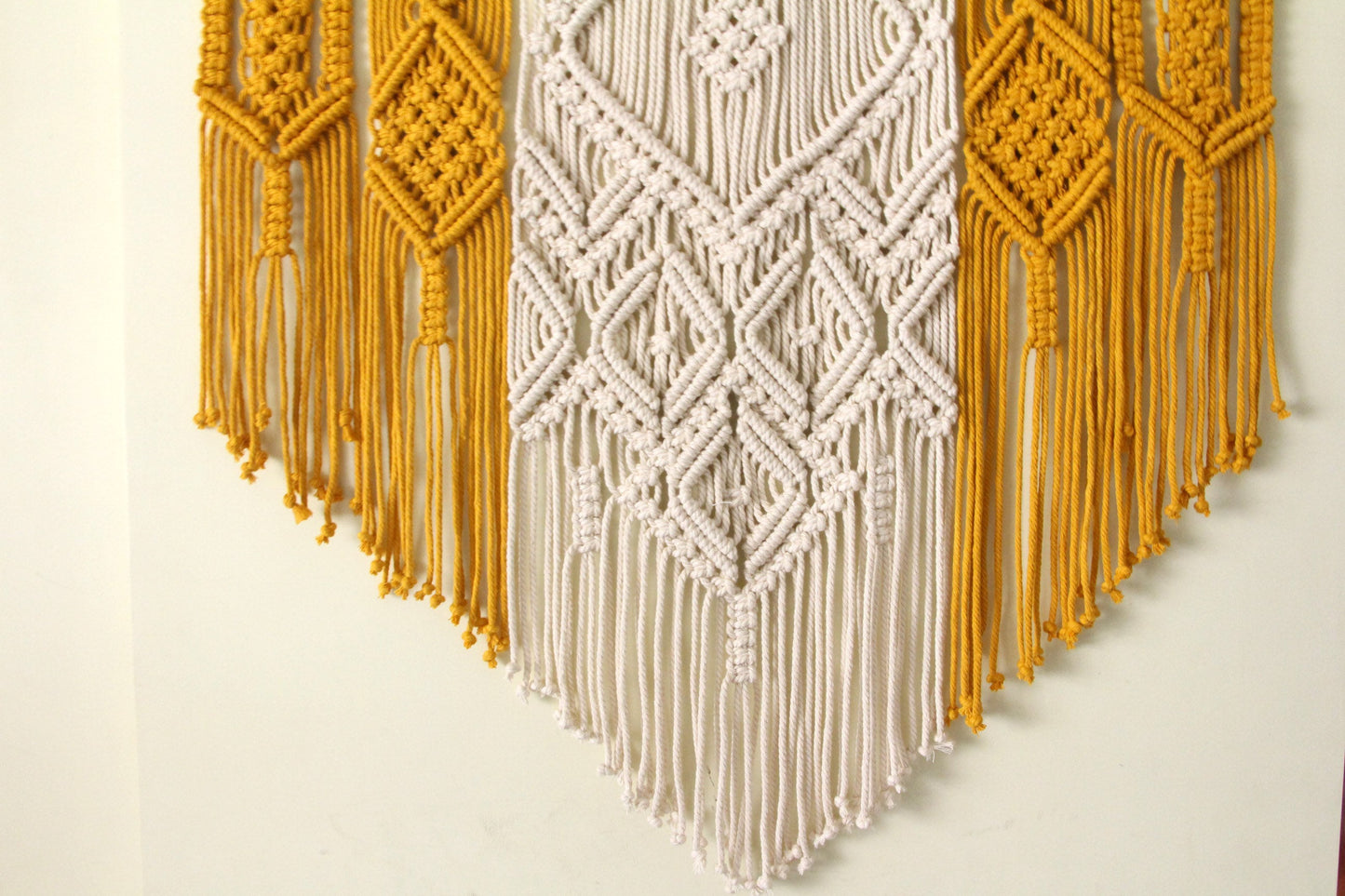 Boho Macrame Wall Tapestry | Geometric | Large