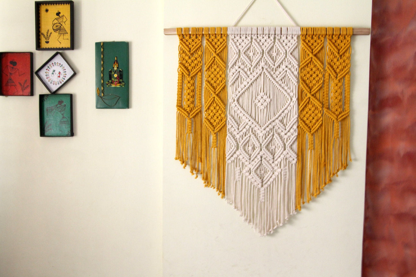 Boho Macrame Wall Tapestry | Geometric | Large
