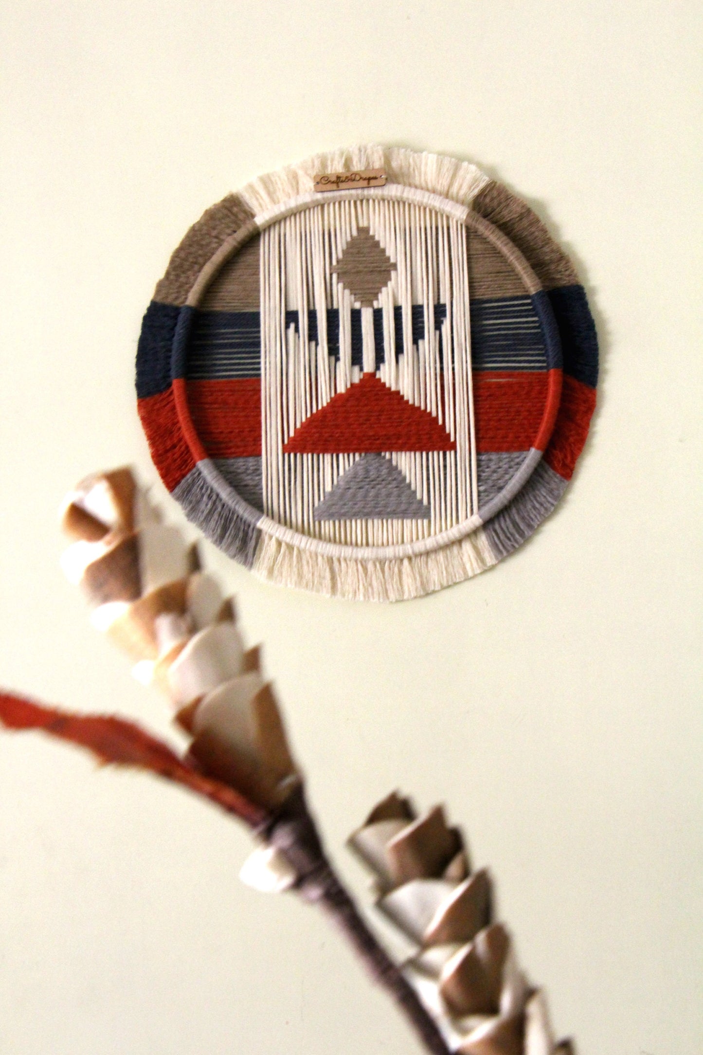 Circular Weaving Wall Art | A Z T E C | Fiber Art