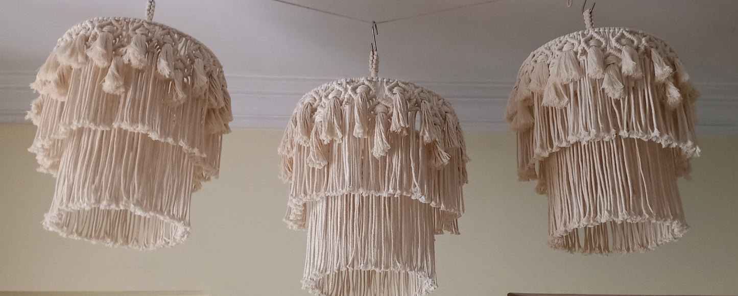 Boho Macrame Fringe Chandelier |  ASRA